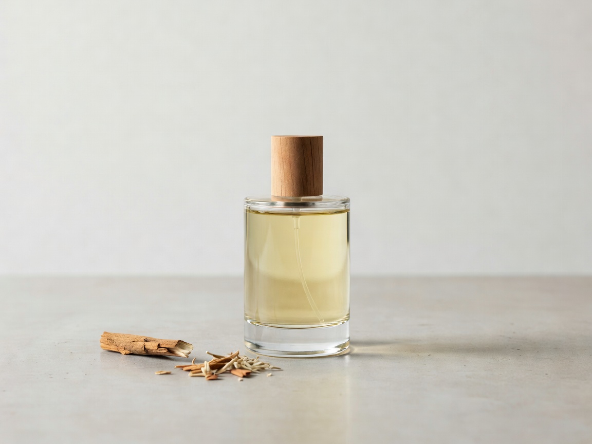 Santal Impériale minimal botanical fragrance bottle